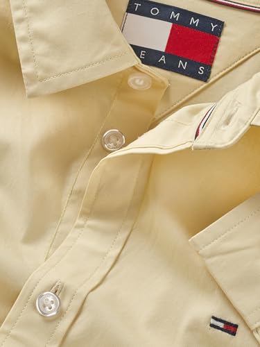 Thumbnail 3 de Tommy Jeans Camisa Hombre Original Stretch Shirt Slim Fit en Amarillo Custard Cream (XS)