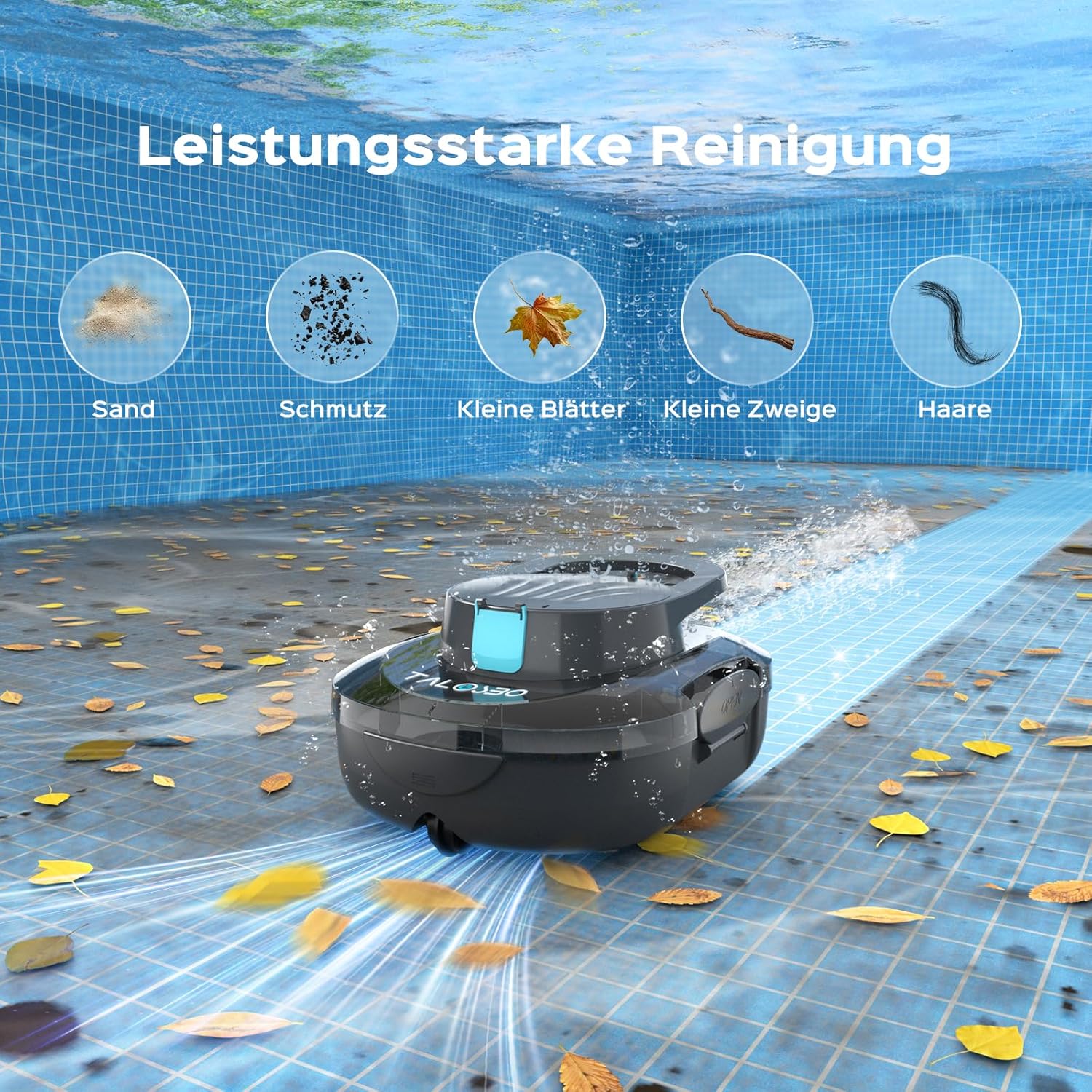 Thumbnail 1 de TALOSBO S1PRO 2026 Upgrade Poolroboter – akkubetriebener Poolsauger bis 100 m²