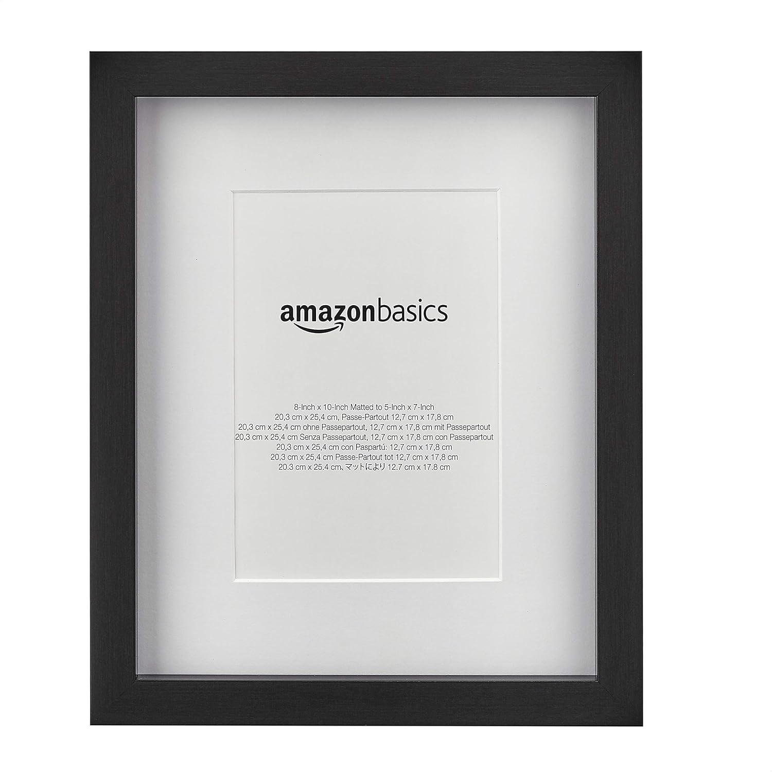 Thumbnail 1 de Amazon Basics Rectangular Photo Frame With Mat, 20x25cm & 13x18cm Matted, 2-Pack (Black)
