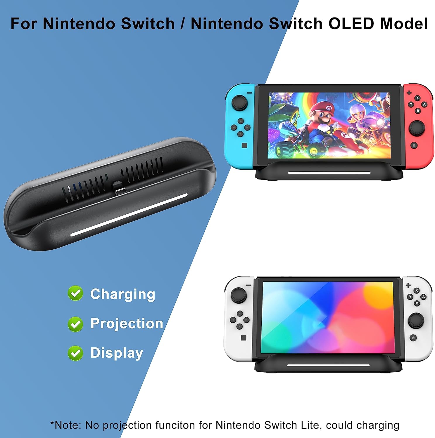 Thumbnail 6 de 5-in-1 Switch Dock für Nintendo Switch OLED – TV-Adapter mit HDMI, USB 3.0 und USB-C-Ladenanschluss (nicht für Switch 2)