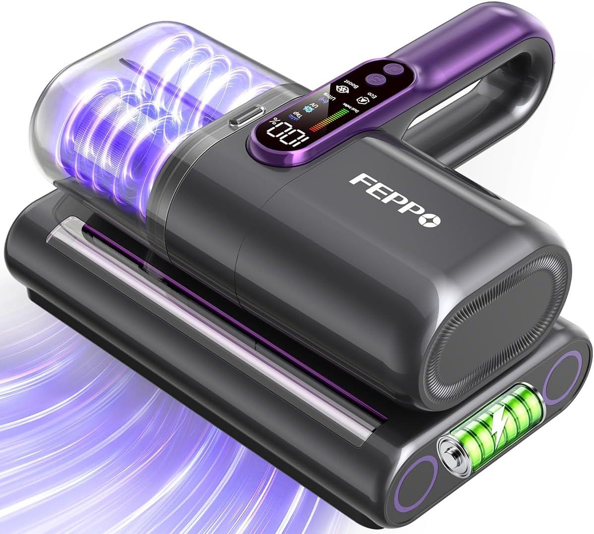 Detalle de FEPPO Cordless Mattress Vacuum Cleaner, 18 kPa Suction