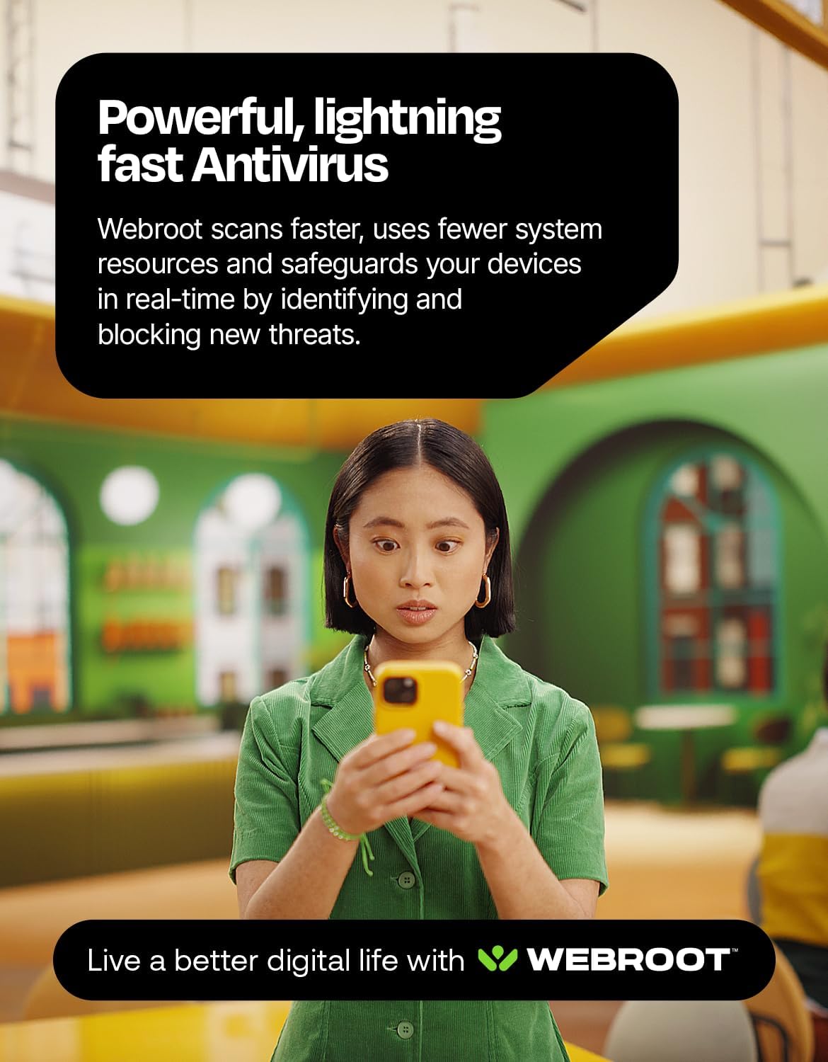 Detalle de Webroot Internet Security Complete (5 Devices, 1 Year) — Lightweight, Cloud-Driven Antivirus with Password Manager