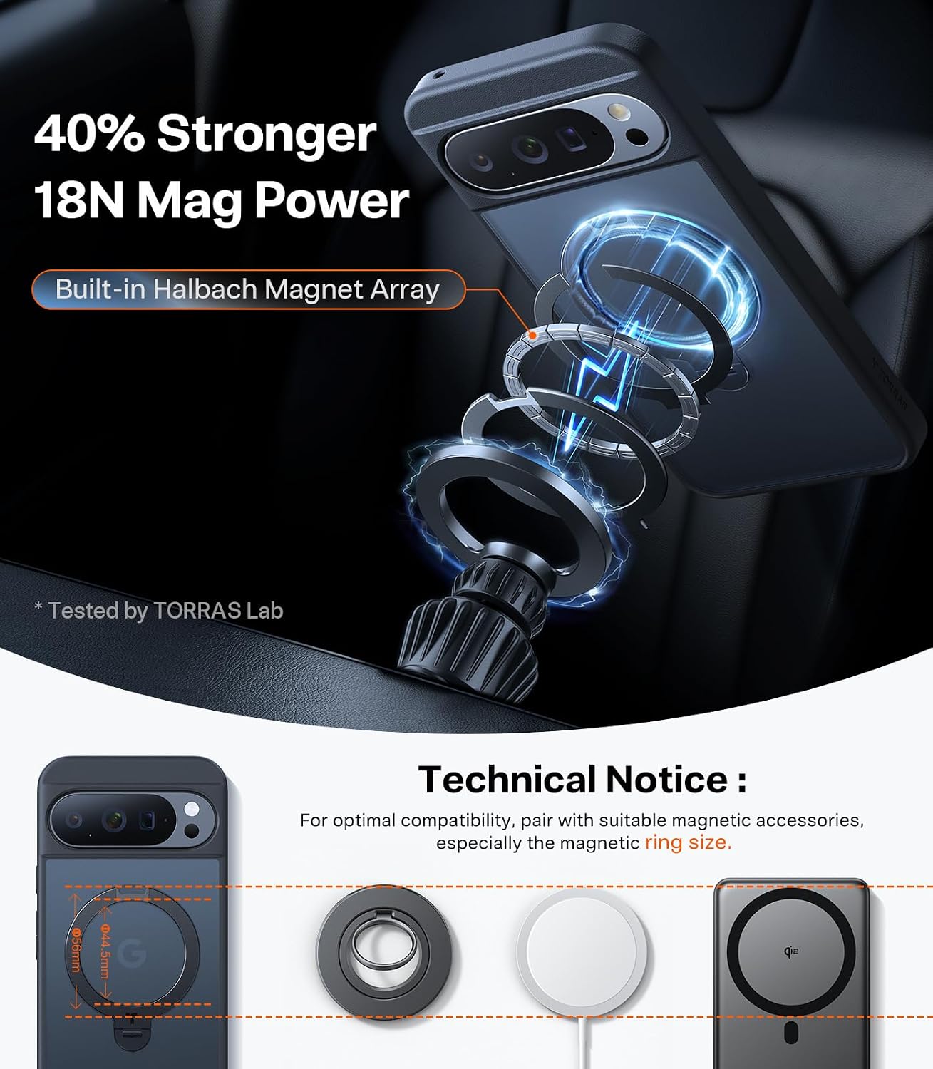 Thumbnail 5 de TORRAS 360 Spin Magnetic Stand for Google Pixel 10 Pro XL