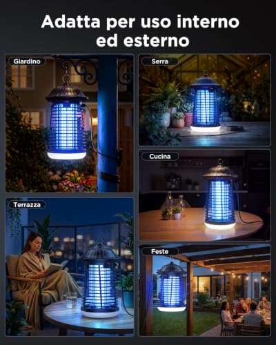 Thumbnail 9 de Lampada Antizanzare VIWAVE 4200V con LED 9W + UV-A 15W, 3 m di cavo, uso interno/esterno