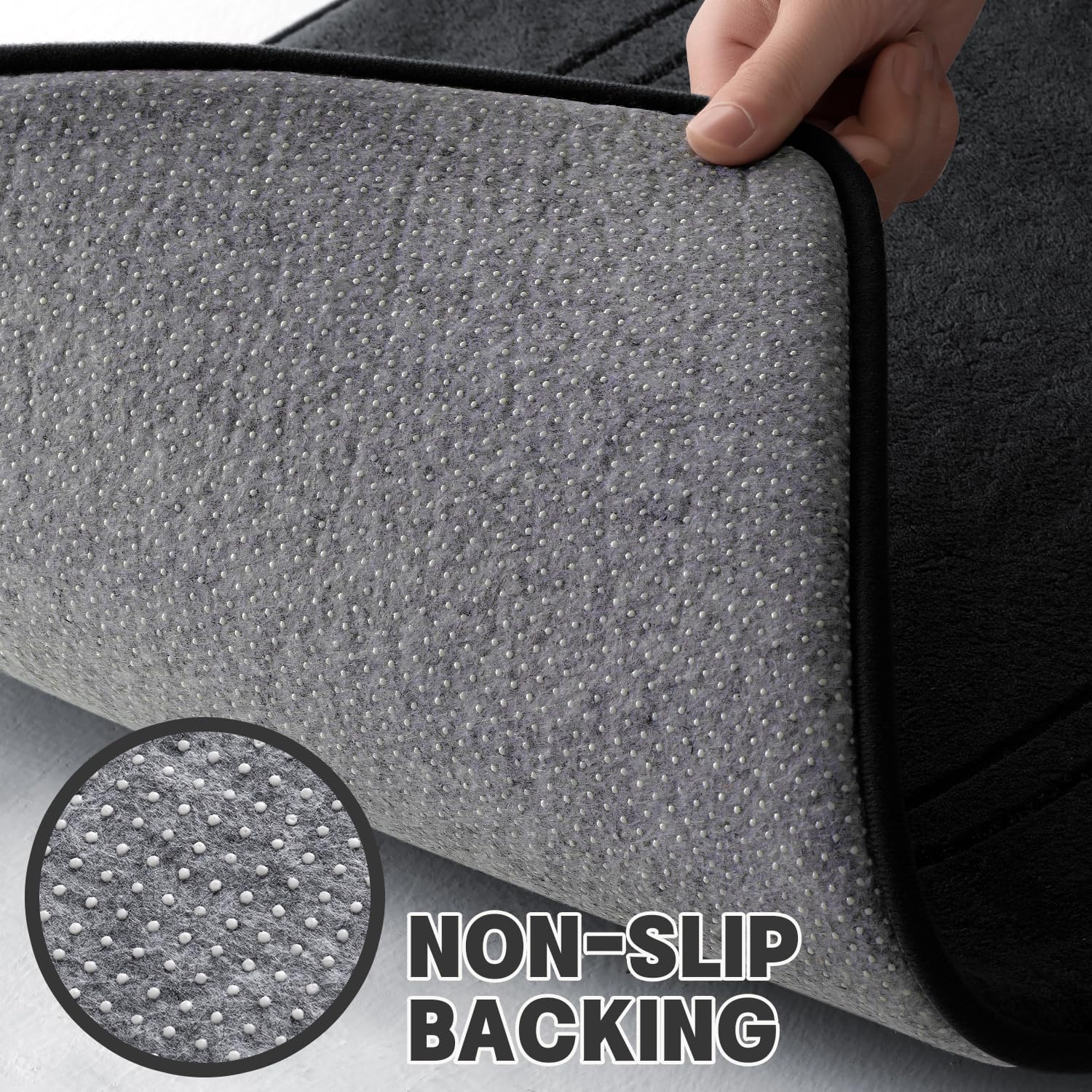 Thumbnail 4 de chakme Tapis de bain antidérapant noir 60x150 cm – douceur, absorption et sécurité
