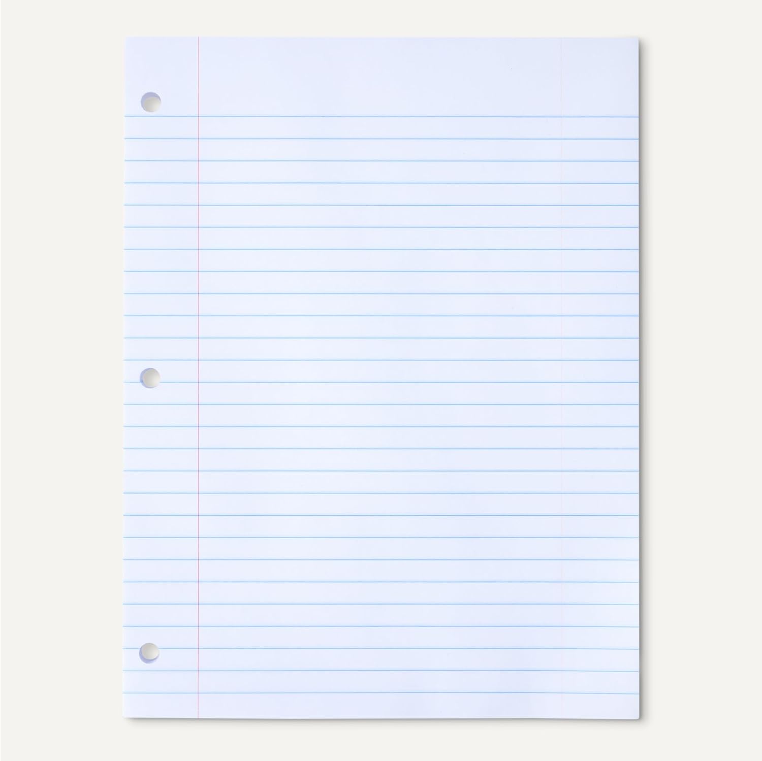 Detalle de Amazon Basics Wide Ruled Loose Leaf Paper, 10.5" x 8", 150 Sheets, No Binding