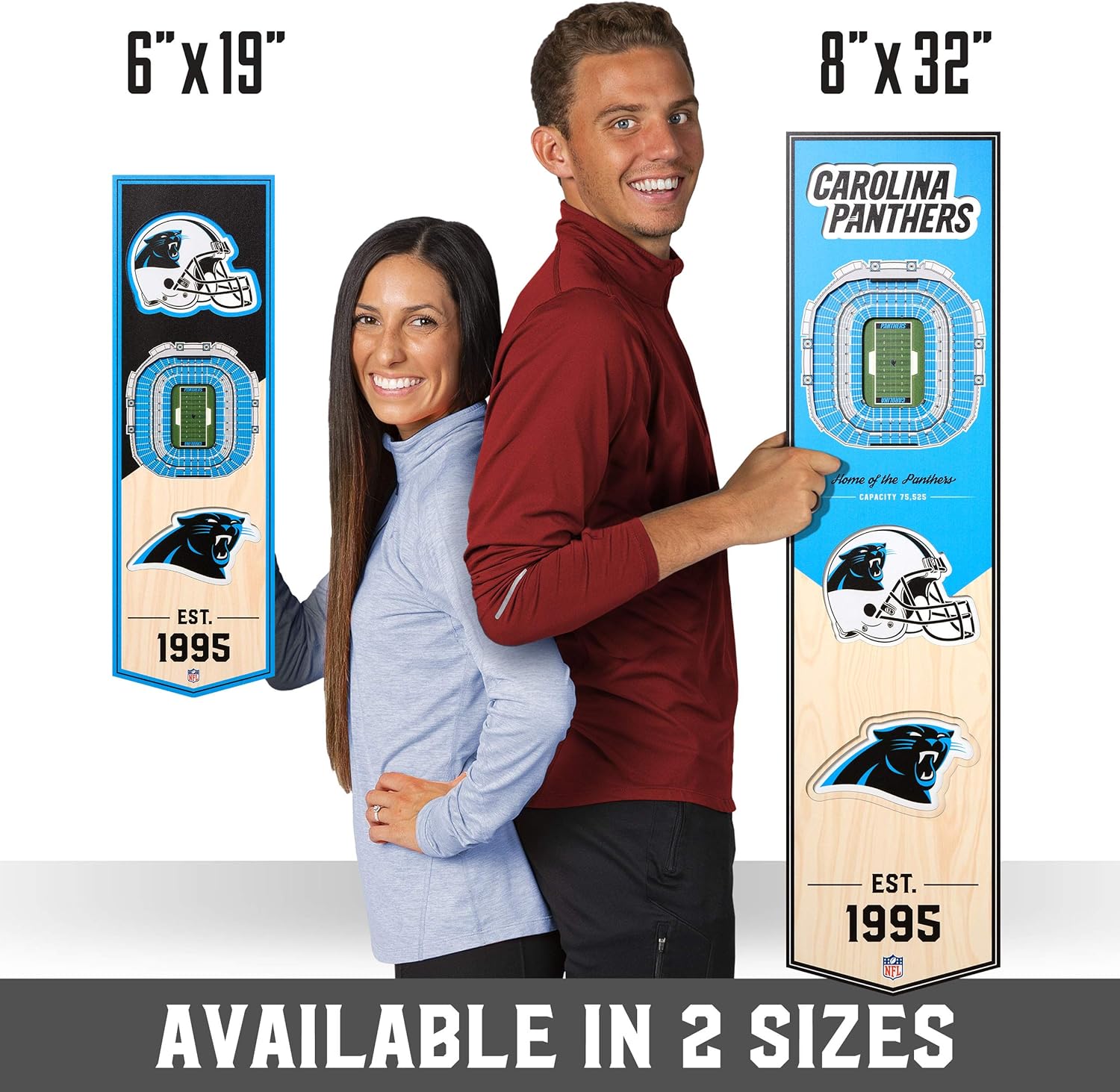 Thumbnail 6 de YouTheFan NFL 3D Stadium Banner (6x19 in)