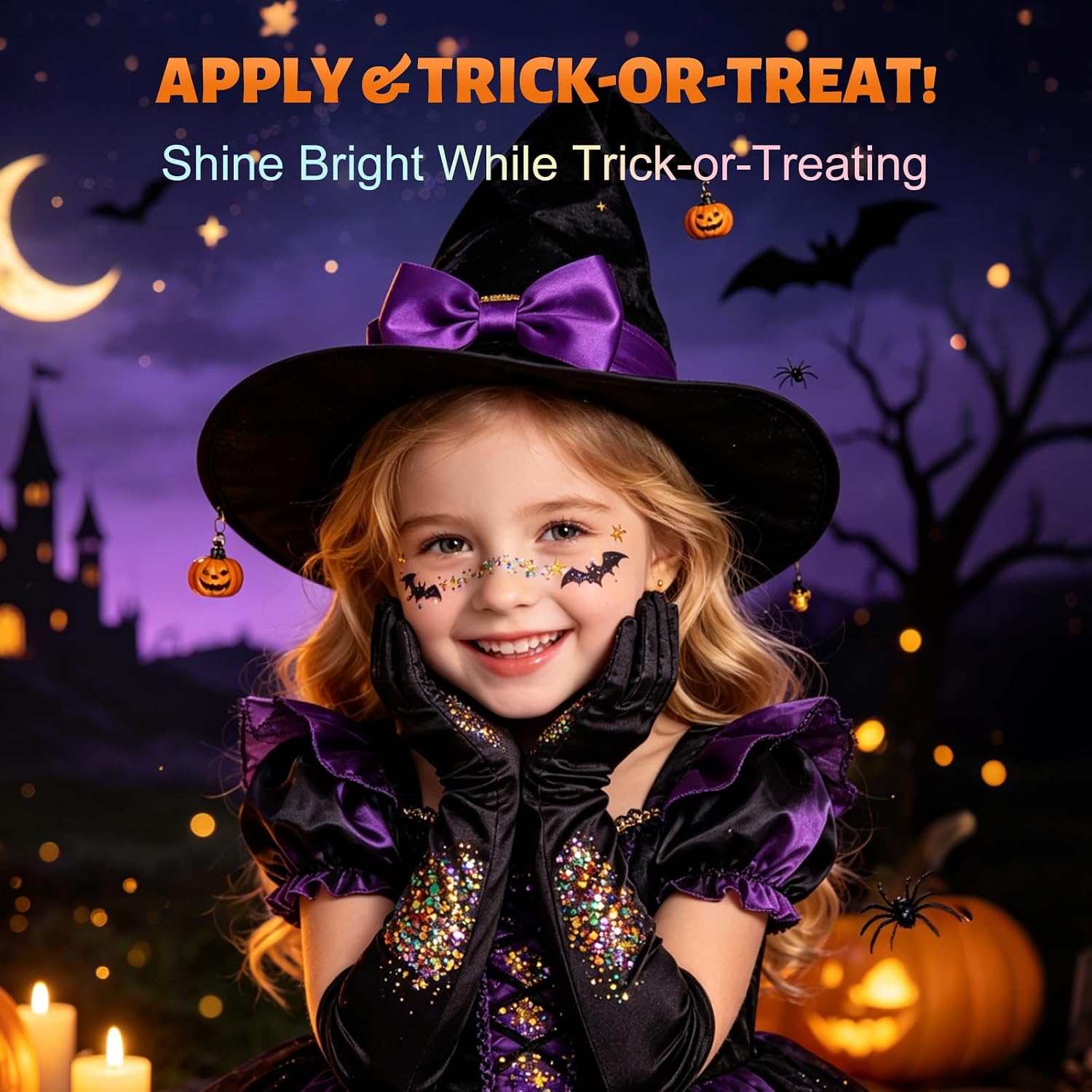Detalle 2 de AROIC Glitter Stick 6p-Halloween, 6-Color Face & Hair Glitter Set
