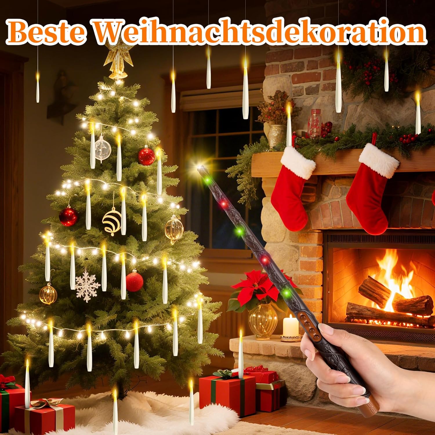 Thumbnail 5 de Besight 10 Stück LED Schwebende Kerzen