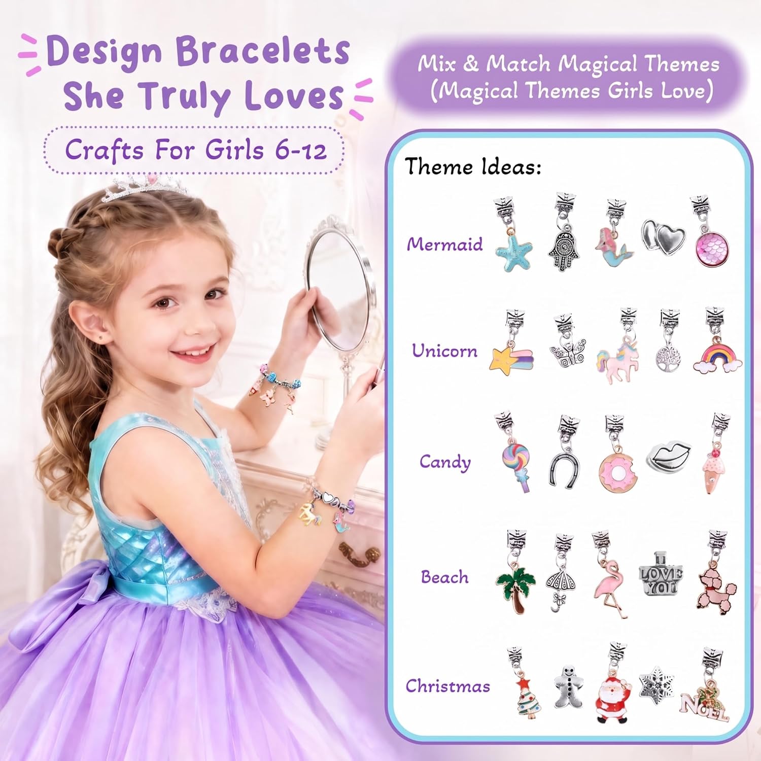 Detalle 2 de BDBKYWY Charm Bracelet Making Kit