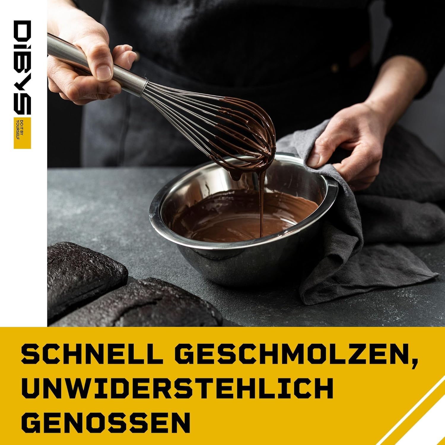 Detalle de DIBYS Belgische Schokodrops 900g Zartbitter 🍫
