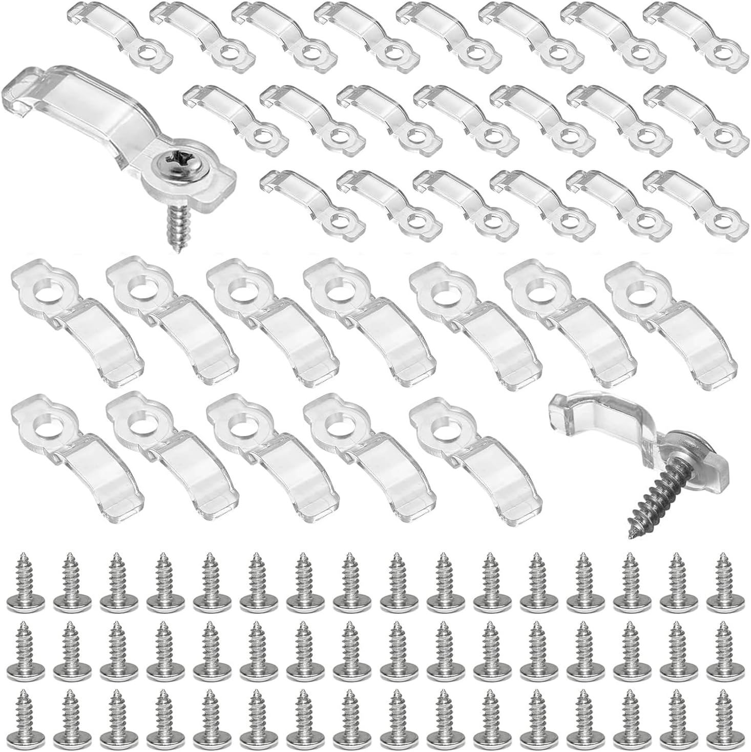 Detalle de Lihetymg 129L021 ledstripbevestigingsclips voor strips van 10–12 mm, 100 stuks