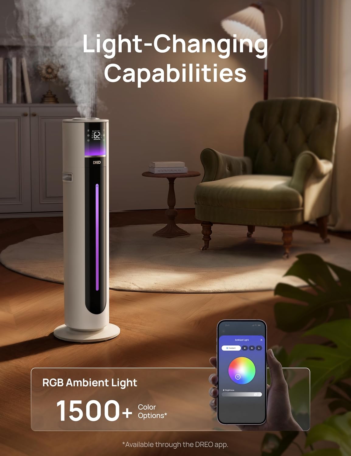 Thumbnail 6 de DREO 747S DR-HHM017S White Smart Humidifier, 11L, App Control