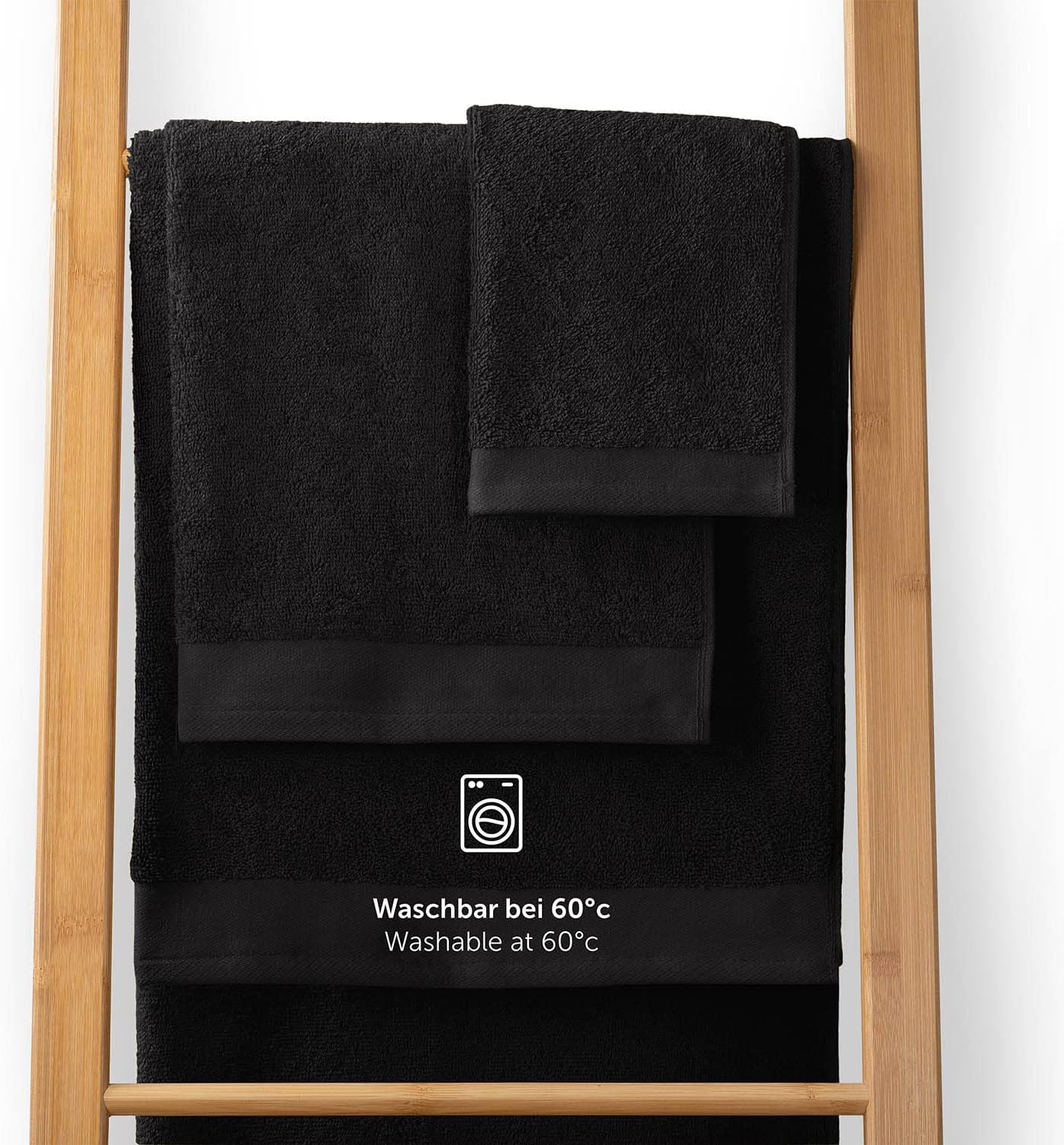 Thumbnail 3 de Blumtal lot de 12 serviettes visage 100% coton (noir) certifié Oeko-TEX®