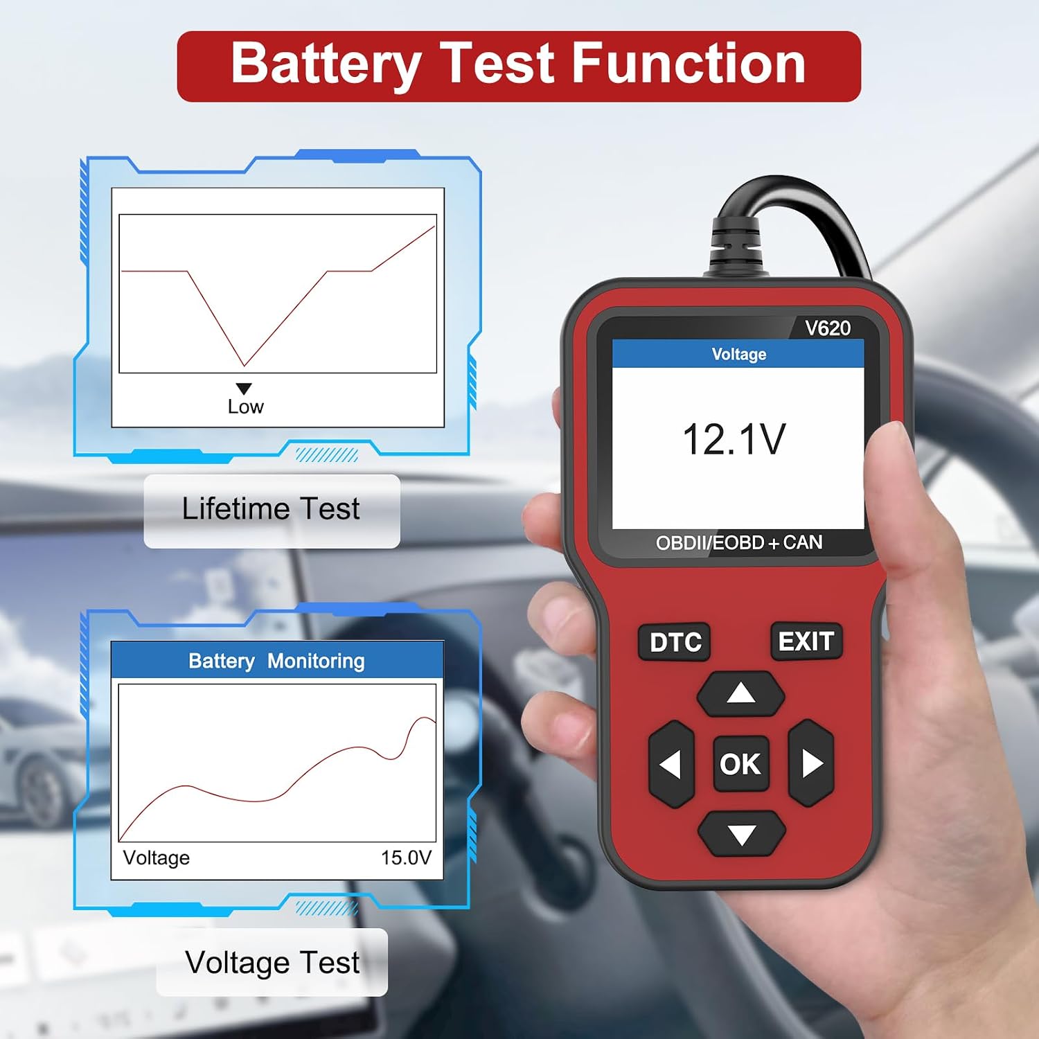 Thumbnail 4 de OBD2 Scanner V620 car diagnostic tool