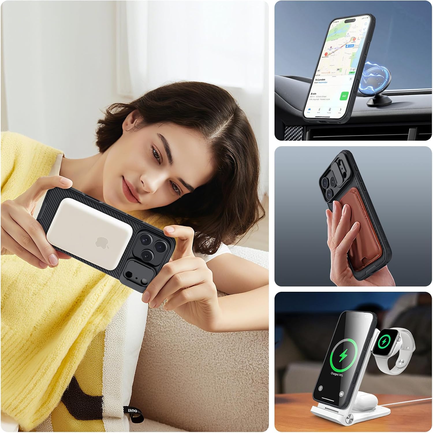 Thumbnail 6 de Nillkin Magnetic Case for iPhone 17 Pro 6.7" – Slim, MagSafe‑Compatible with Double Sliding Camera Cover