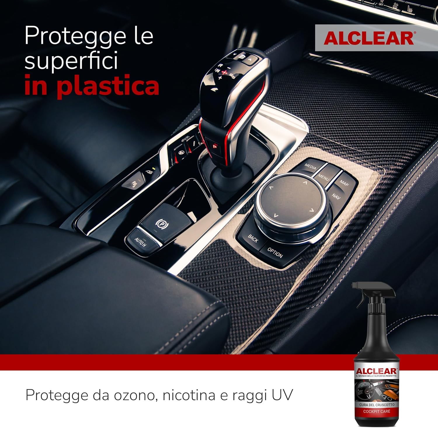 Thumbnail 5 de ALCLEAR 721CP Cura Cruscotto 1000 ml – Lucidante interno per plastica, vinile e pelle (Made in Germany)