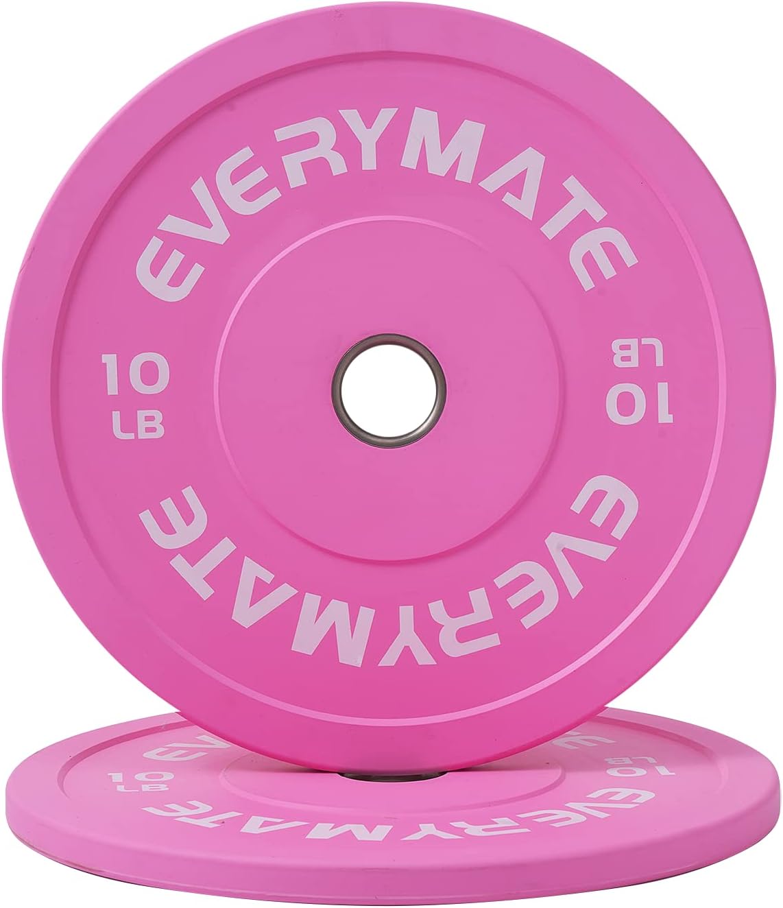 Thumbnail 6 de EVERYMATE 10LB Pink Bumper Plates Set, Fractional Olympic Plates with Steel Inserts