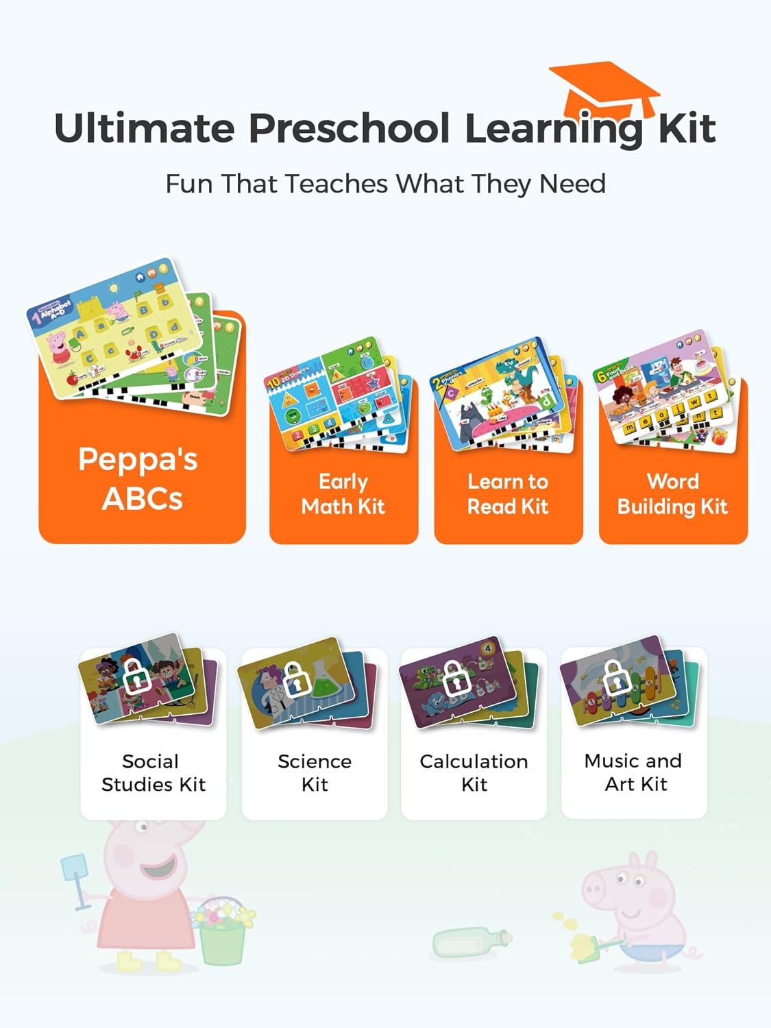 Detalle de Think Academy Learning Pad – Screen-Free Tablet with Flash Cards for Alphabet, Numbers, Early Math, Logic, Nature & Daily Life (Ages 3–5)