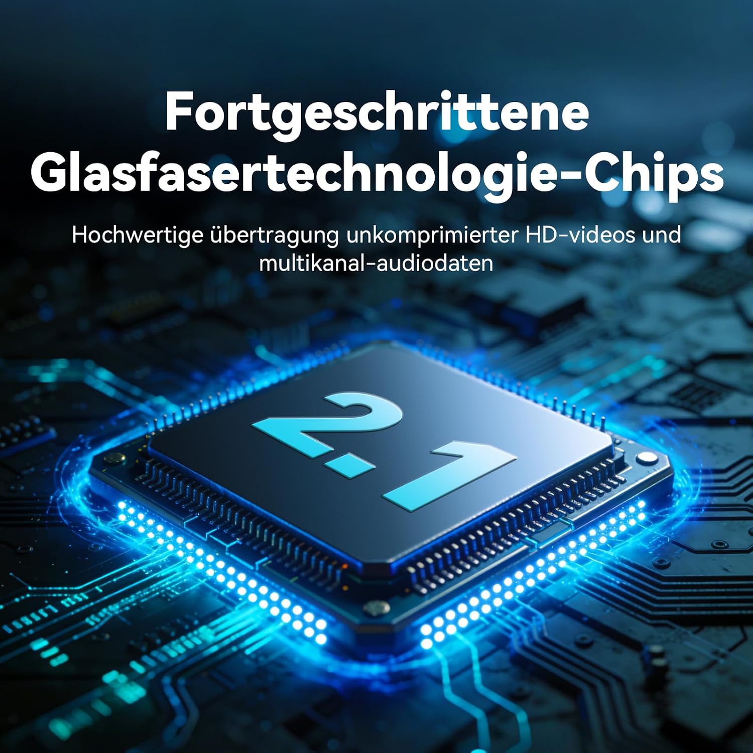 Detalle de FIBBR HDMI 2.1 Glasfaserkabel 5M – 8K/4K High-Speed, echte Glasfaser mit 48 Gbit/s
