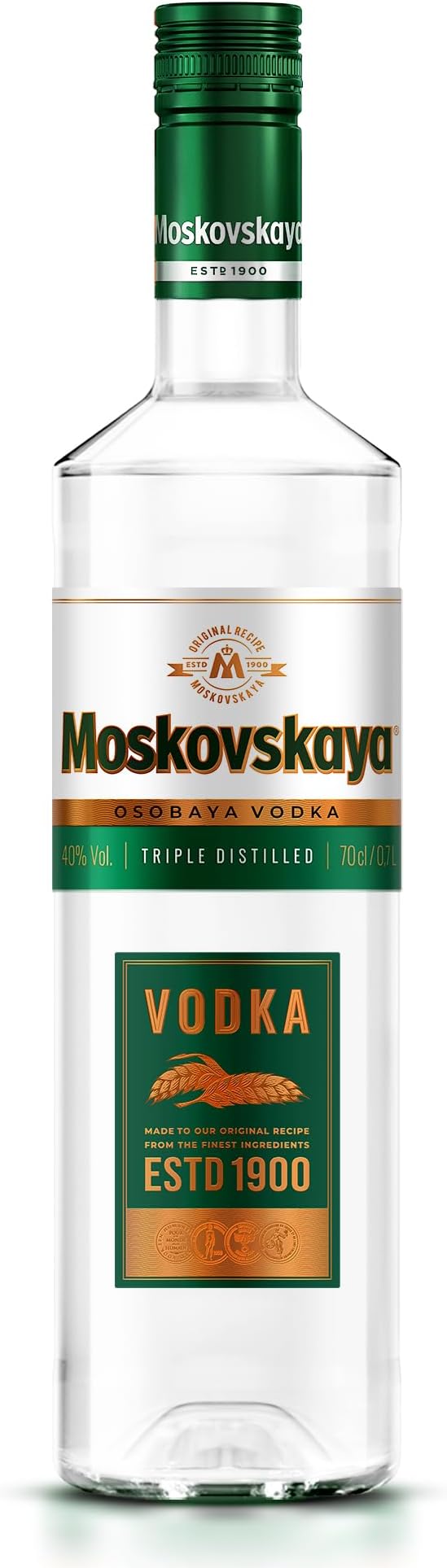 Detalle de Moskovskaya Osobaya Vodka 38% Vol. 🥃 700ml