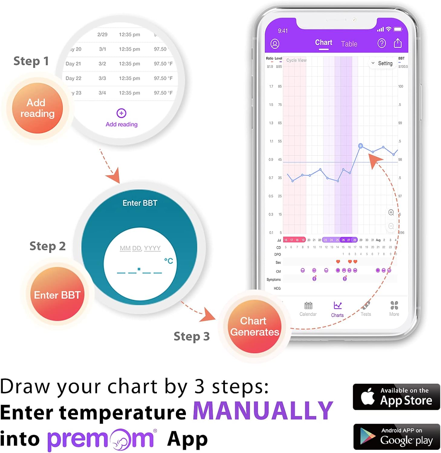 Detalle 2 de Easy@Home DMT-3018 basal thermometer 0.01°C accuracy 🌡