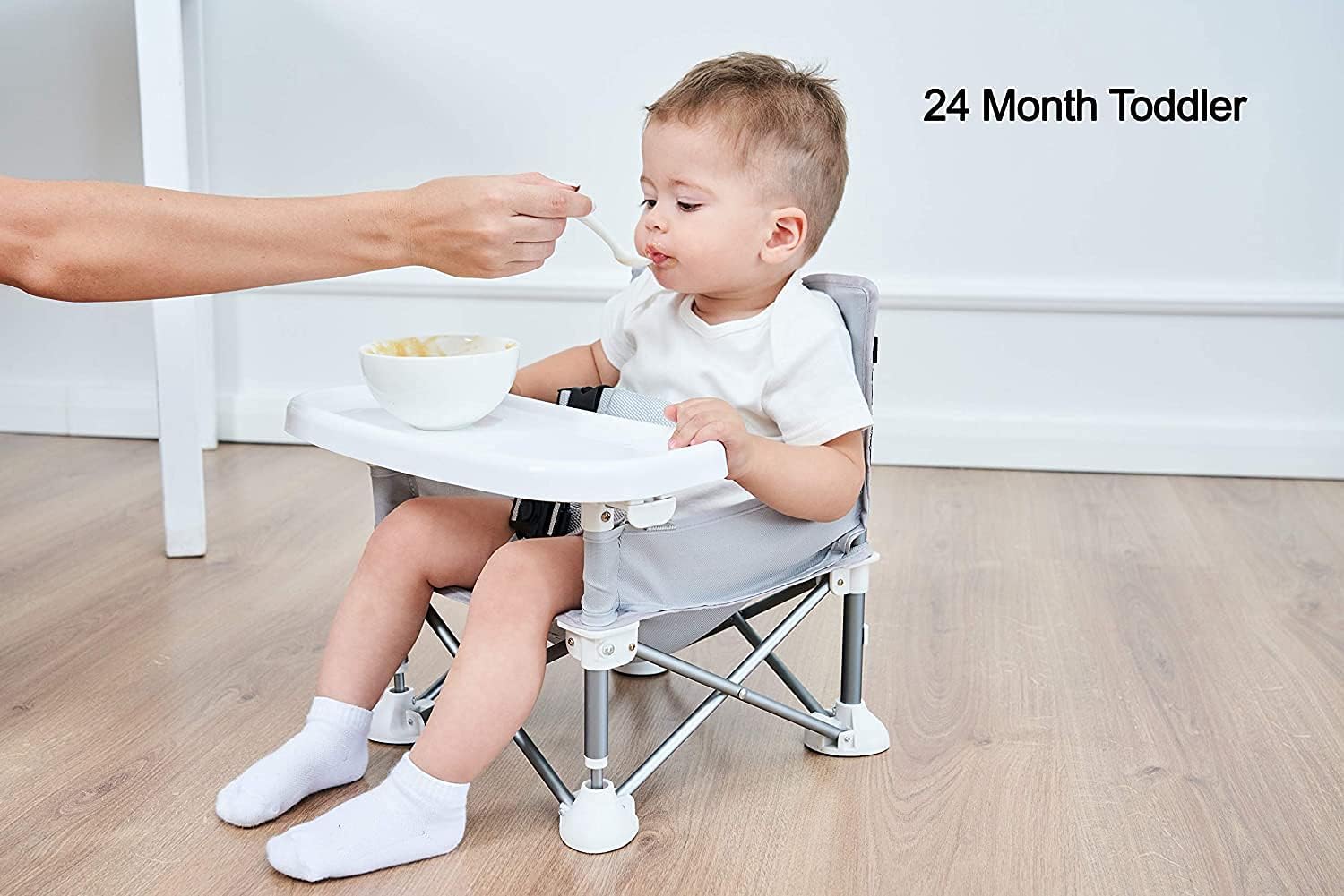 Thumbnail 3 de PandaEar Portable Baby Booster Seat High Chair Travel Highchair with Compact Fold and Straps