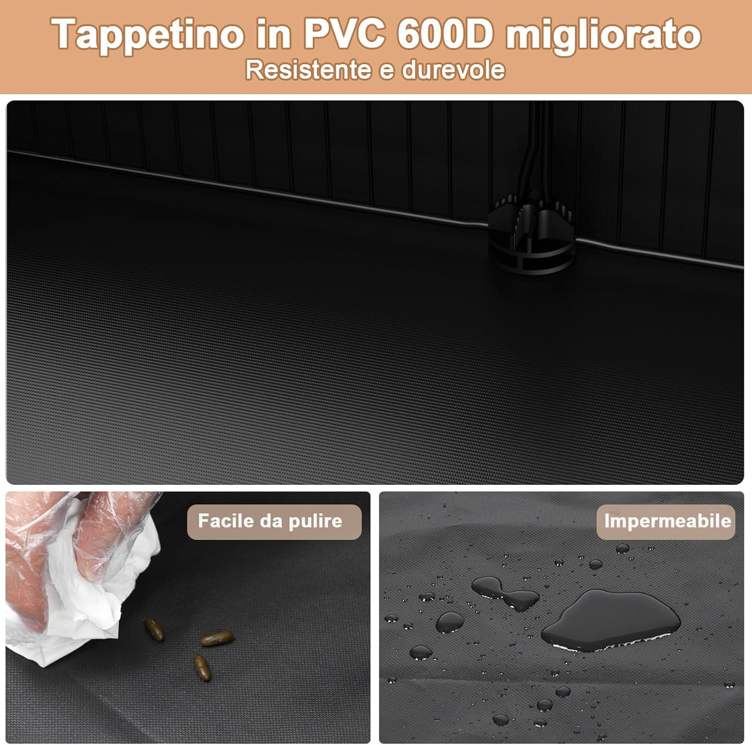 Detalle de Aystkniet Gabbia Coniglio Nano da Interno con Rivestimento Impermeabile sul Fondo – Recinto 122 × 60 × 40 cm