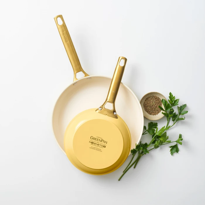 Detalle de GreenPan Padova Reserve 20 + 26 cm Bratpfannenset Sunshine Yellow