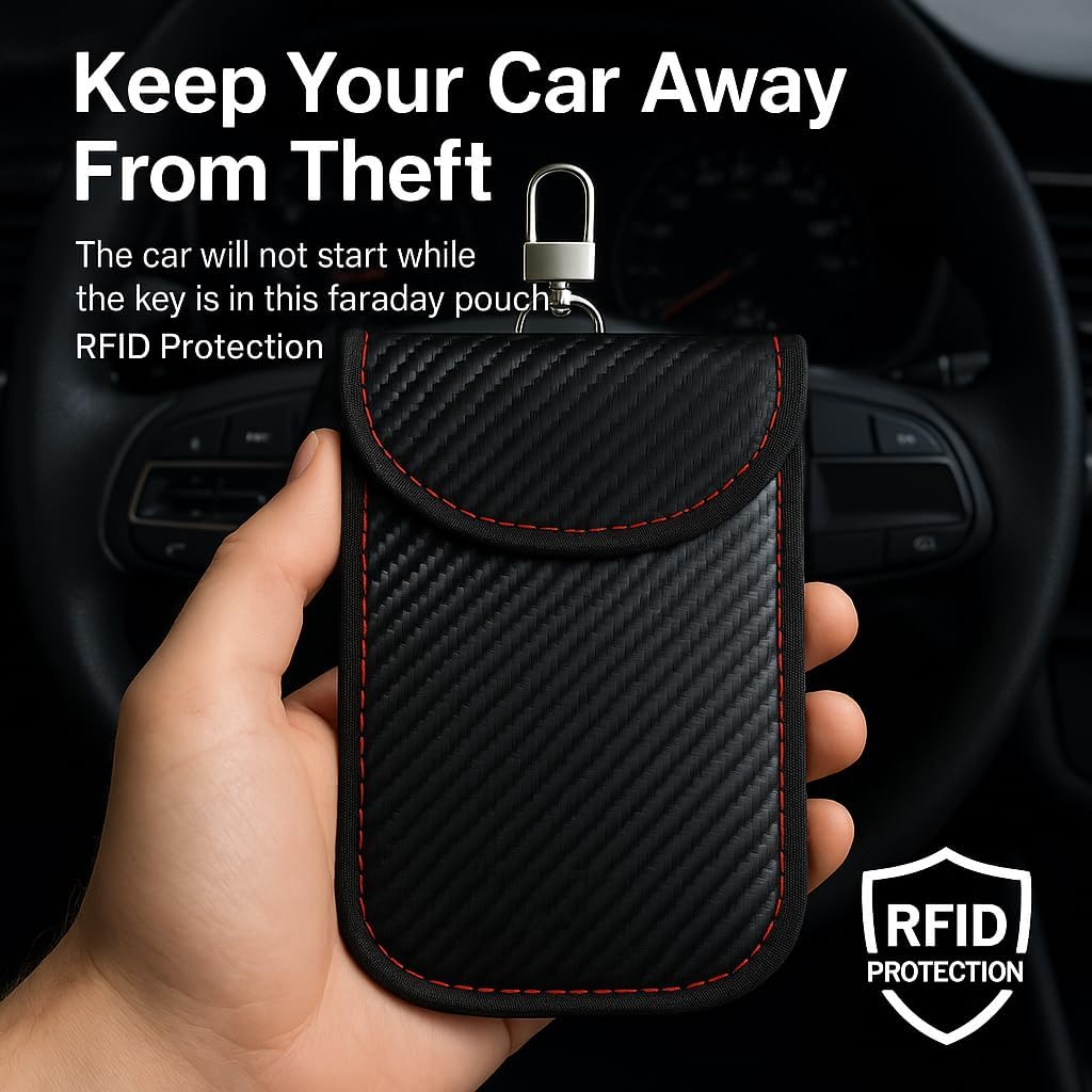 Thumbnail 4 de 3 Pack Faraday Pouch for Car Keys 9x14 cm