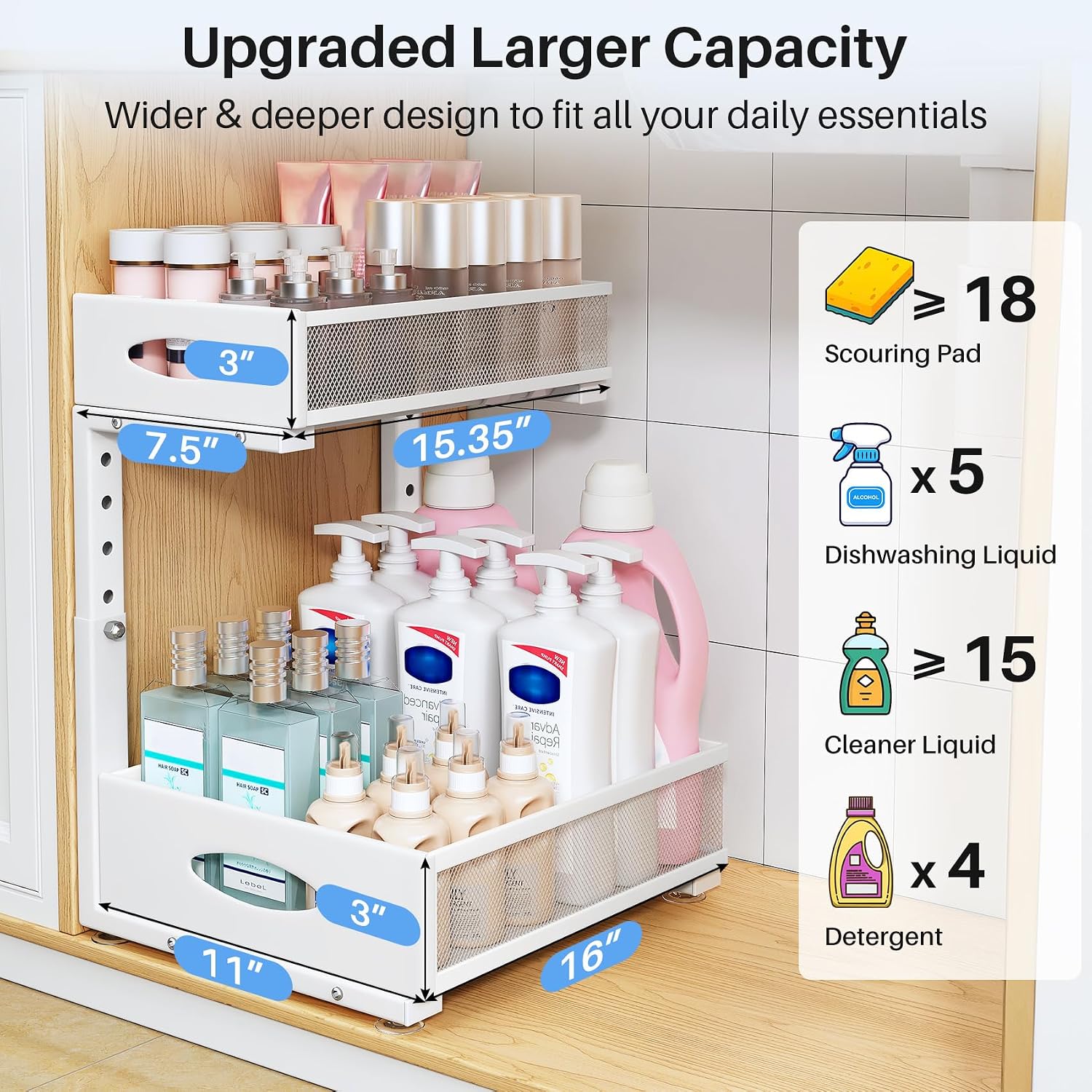 Detalle de Under-Sink Organizer, 2-Tier Pull-Out