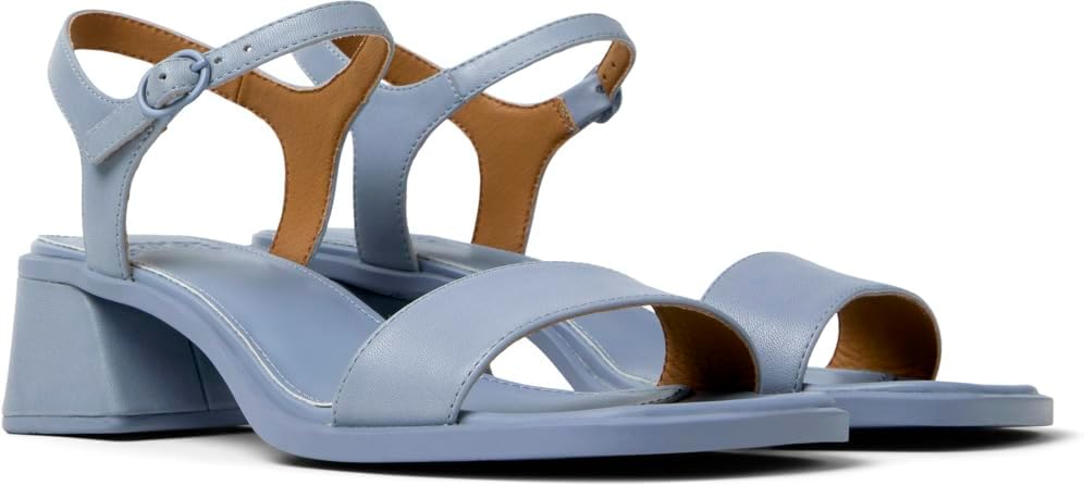 Detalle de Camper Femme Kora Sandal K201914 – Sandale en cuir bleu pastel, confort et élégance estivale