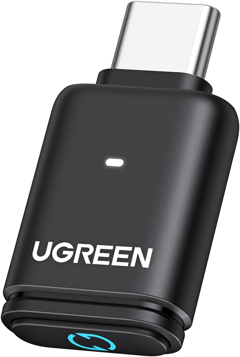 Detalle de UGREEN USB C aptX 5.3 Bluetooth Audio Adapter – Plug & Play (Audio) für PS5, Switch, PC/Laptop
