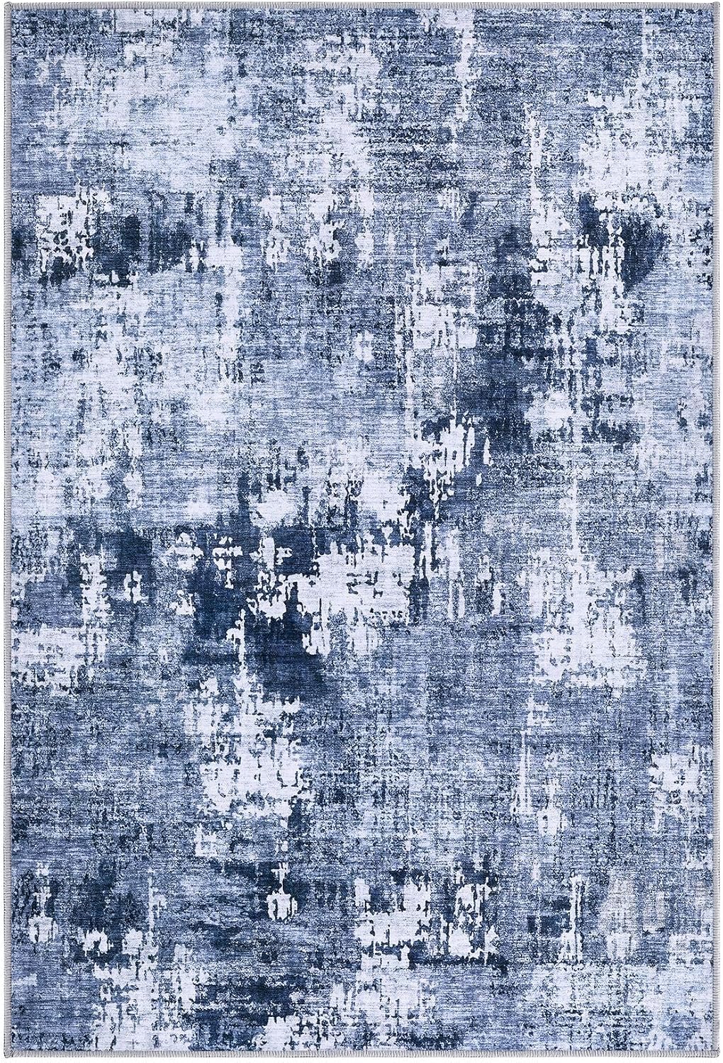 Thumbnail 6 de DMOYEST 8x10 Washable Navy Blue Area Rug ๐ก