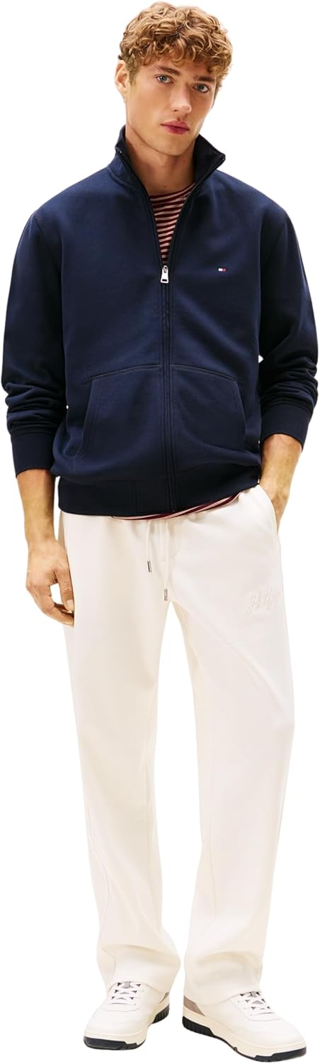 Thumbnail 3 de Tommy Hilfiger Men's Essential Fleece Stand Collar Zip Through Sweatshirt