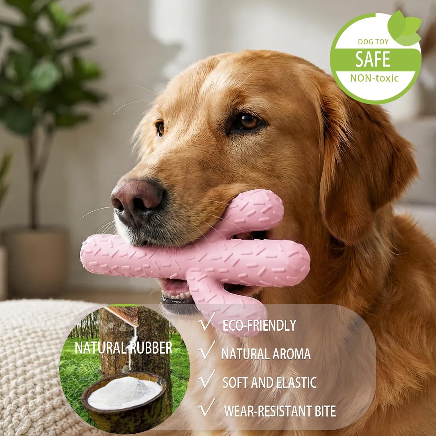 Detalle 2 de MewaJump Dog Chew Toy, Natural Rubber