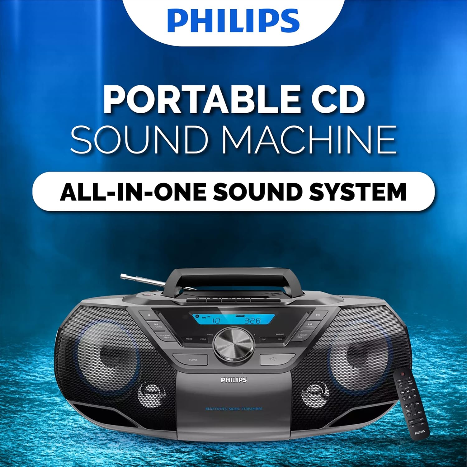 Thumbnail 5 de Philips Bluetooth Boombox with Cassette