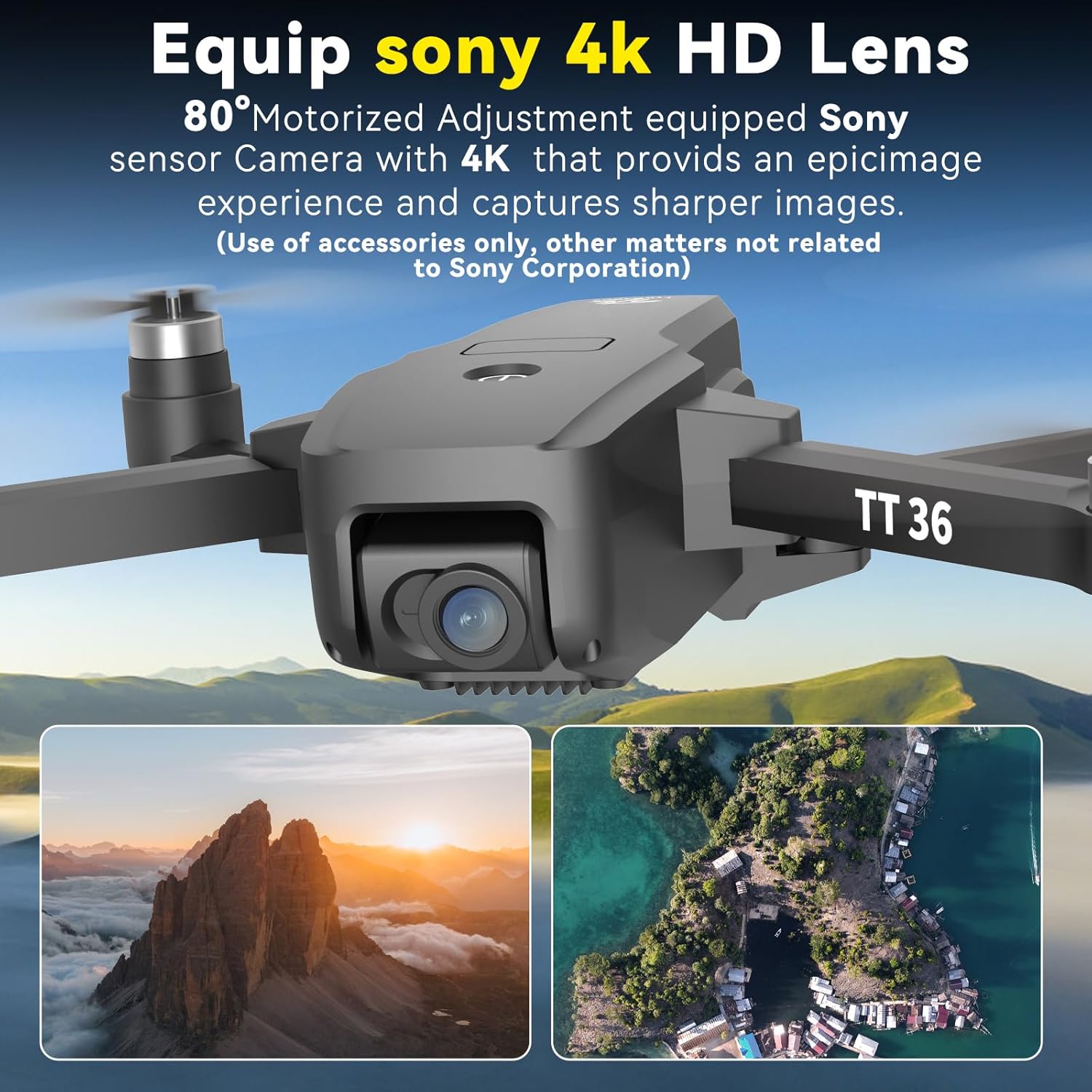 Thumbnail 1 de TTROARDS TT36 Drone GPS con Fotocamera 4K