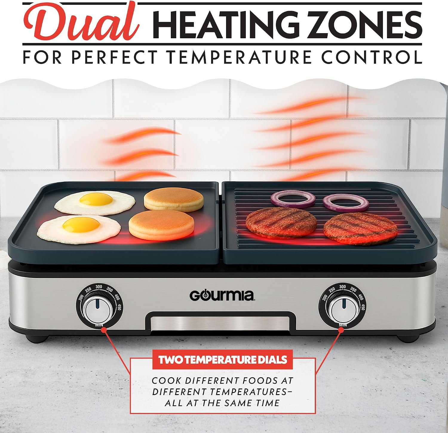 Detalle de Gourmia 3-in-1 Indoor Grill 28x11.5 in