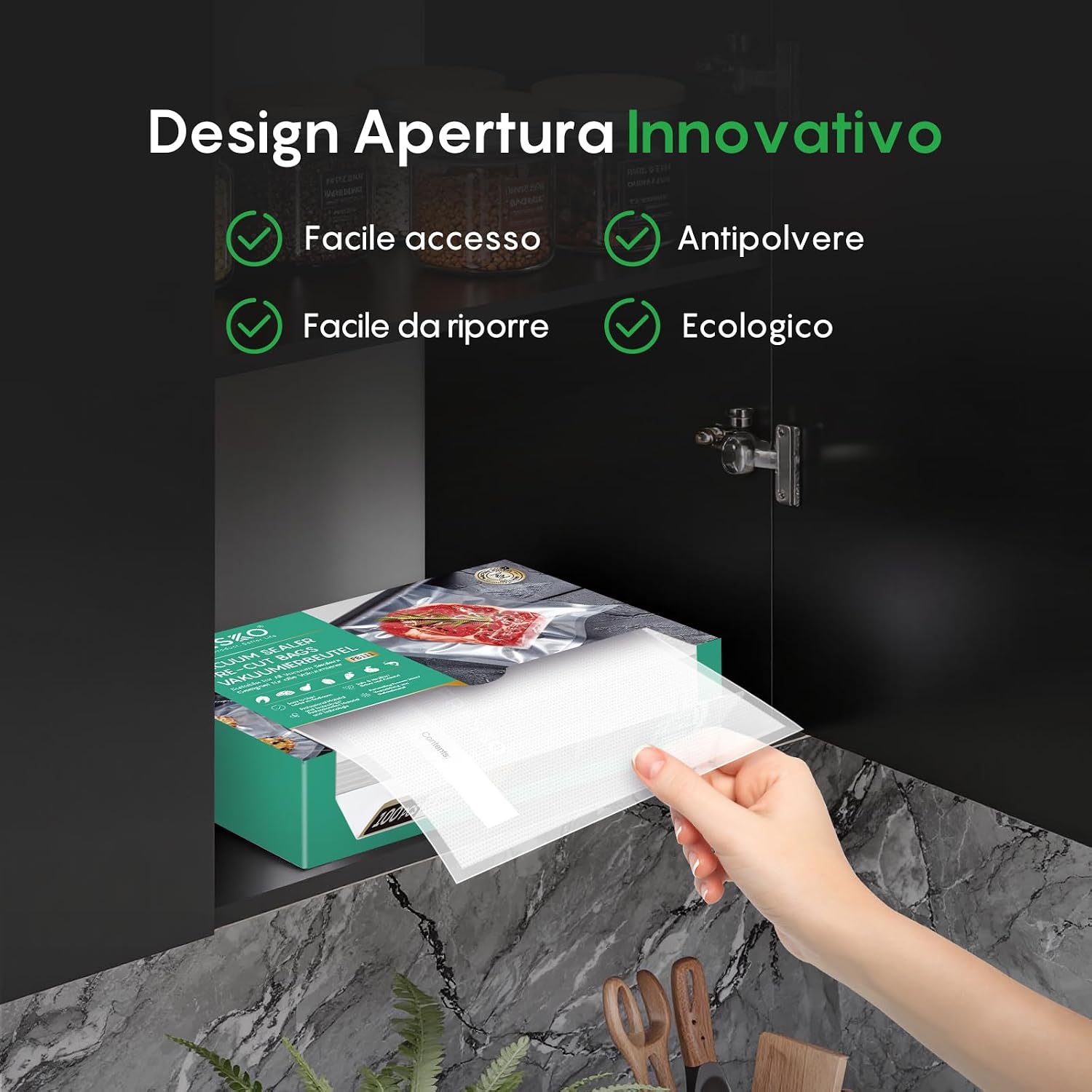 Detalle de FRESKO Sacchetti sottovuoto alimenti 100