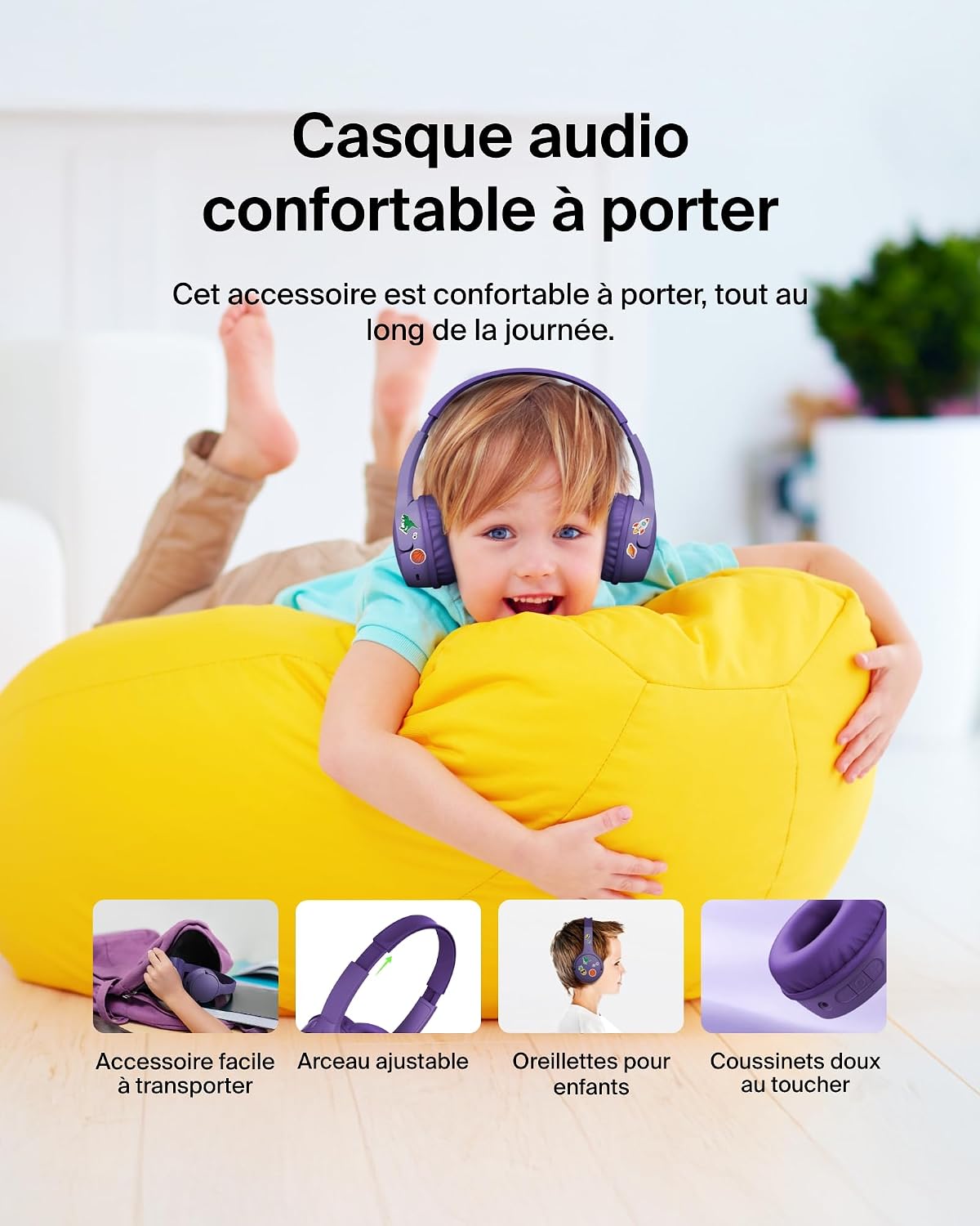 Thumbnail 6 de Belkin SoundForm Mini Casque Enfants 30 h