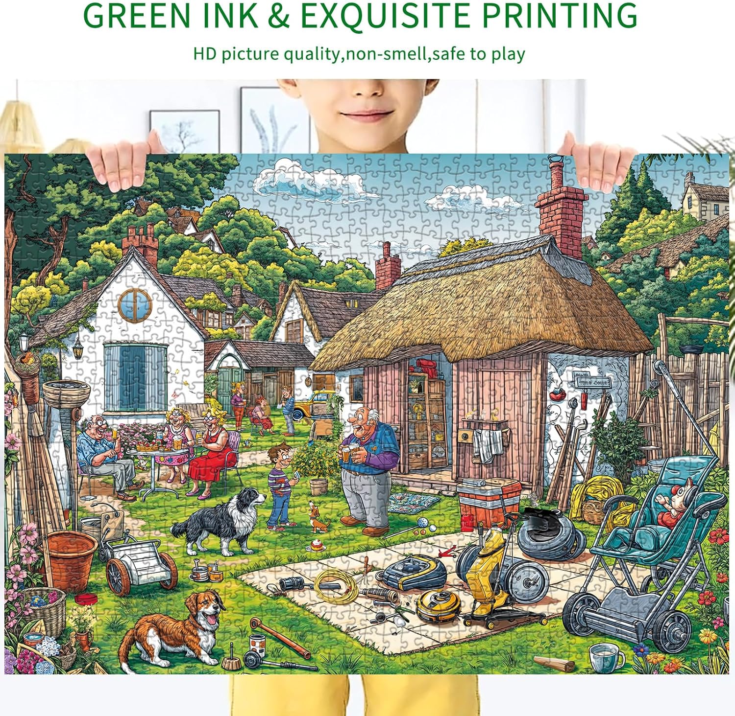 Thumbnail 4 de Jigsaw Puzzles for Adults 1000 Warm courtyard