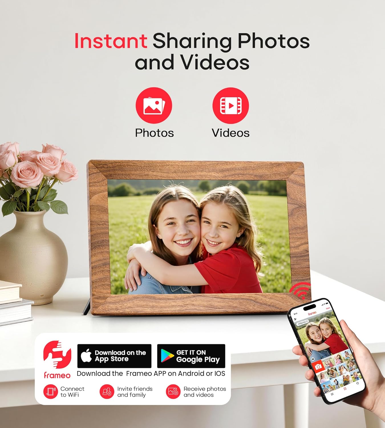 Thumbnail 1 de Frameo 10.1" Digital Picture Frame 32GB