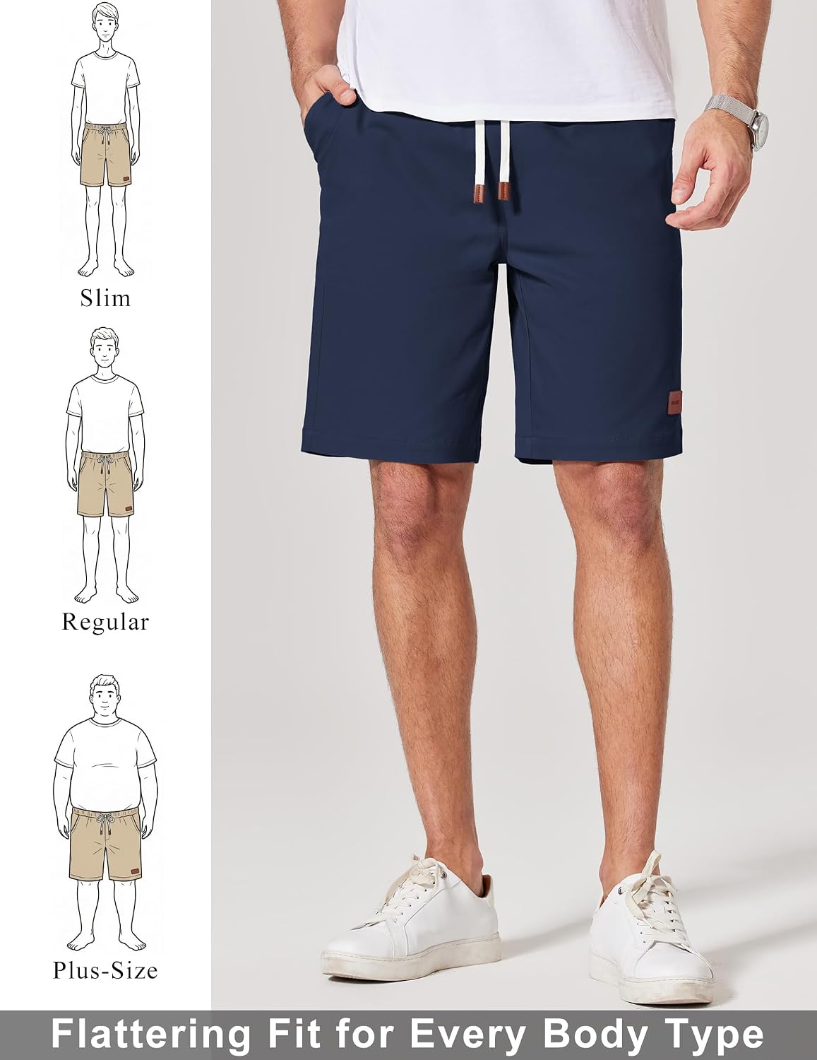 Detalle 2 de COOFANDY Men's Chino Shorts, 9-Inch