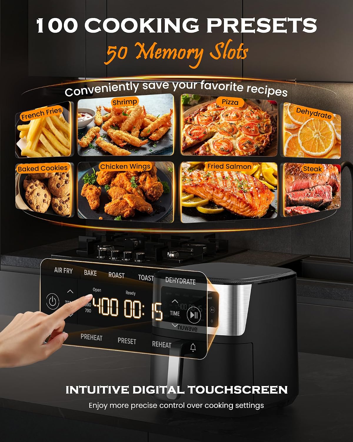 Thumbnail 4 de Nuwave Brio Plus 7‑Qt Air Fryer with 100 Presets 🍟
