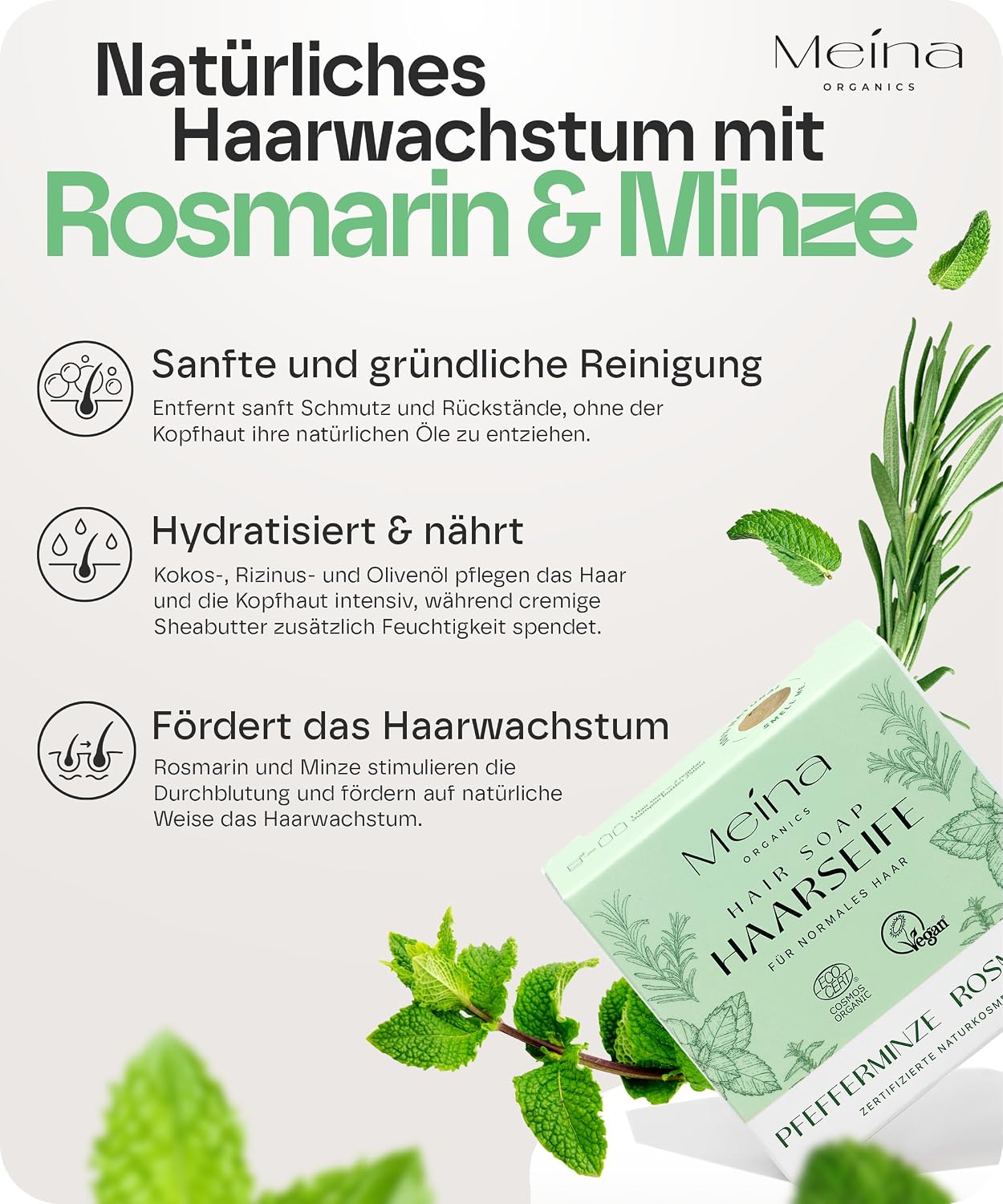 Detalle 2 de Meina Bio Haarseife 80g