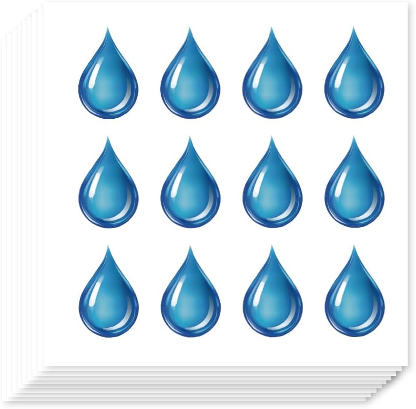 Detalle de AHANDMAKER 240-Piece Teardrop Stickers, Blue Self-Adhesive Decals