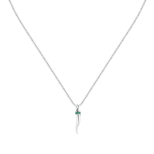 Detalle de Morellato Collier Homme en Acier et Cristaux avec Pendentif Cornet – Collection MOTOWN