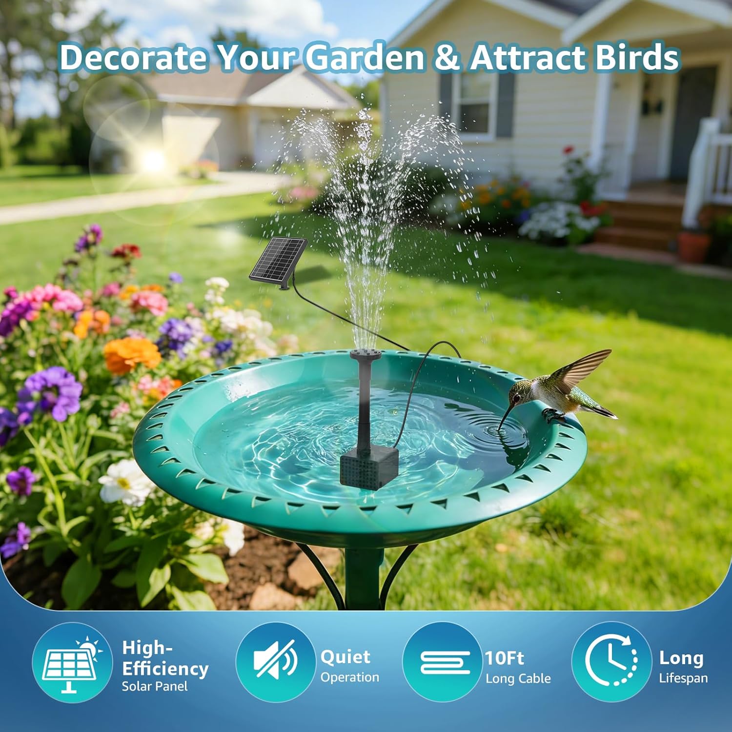 Thumbnail 1 de PONDIA Solar Fountain Pump for Bird Bath