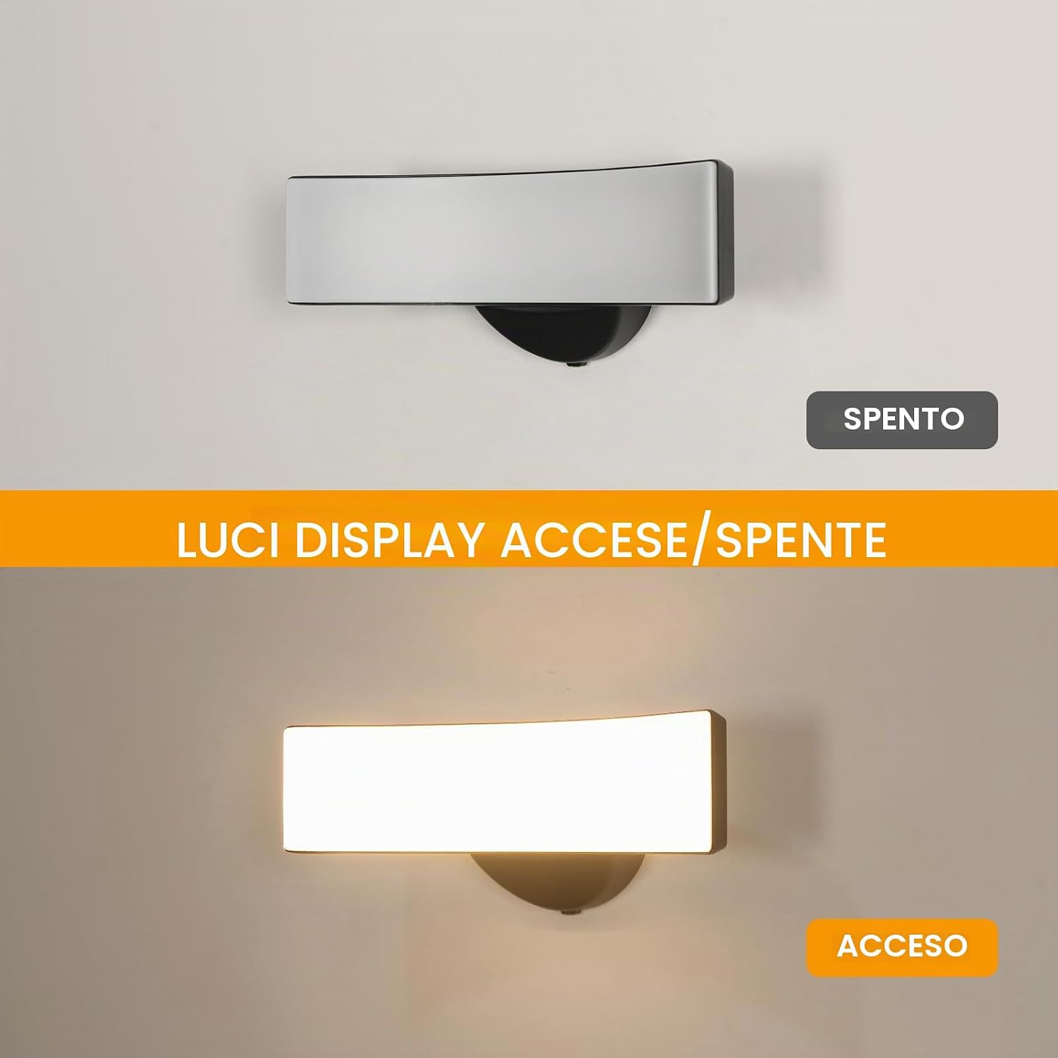 Detalle de Comely lampada da parete esterna, nero, LED 17W, IP65, 3000K – luce calda per giardino e ingresso